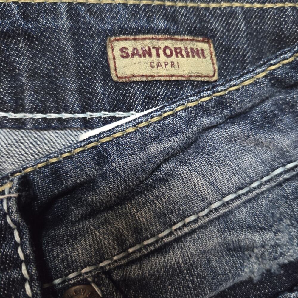 Silver Jeans Santorini Women's Size 29 Blue Straight Leg Stretch Denim Capri - Picture 9 of 16